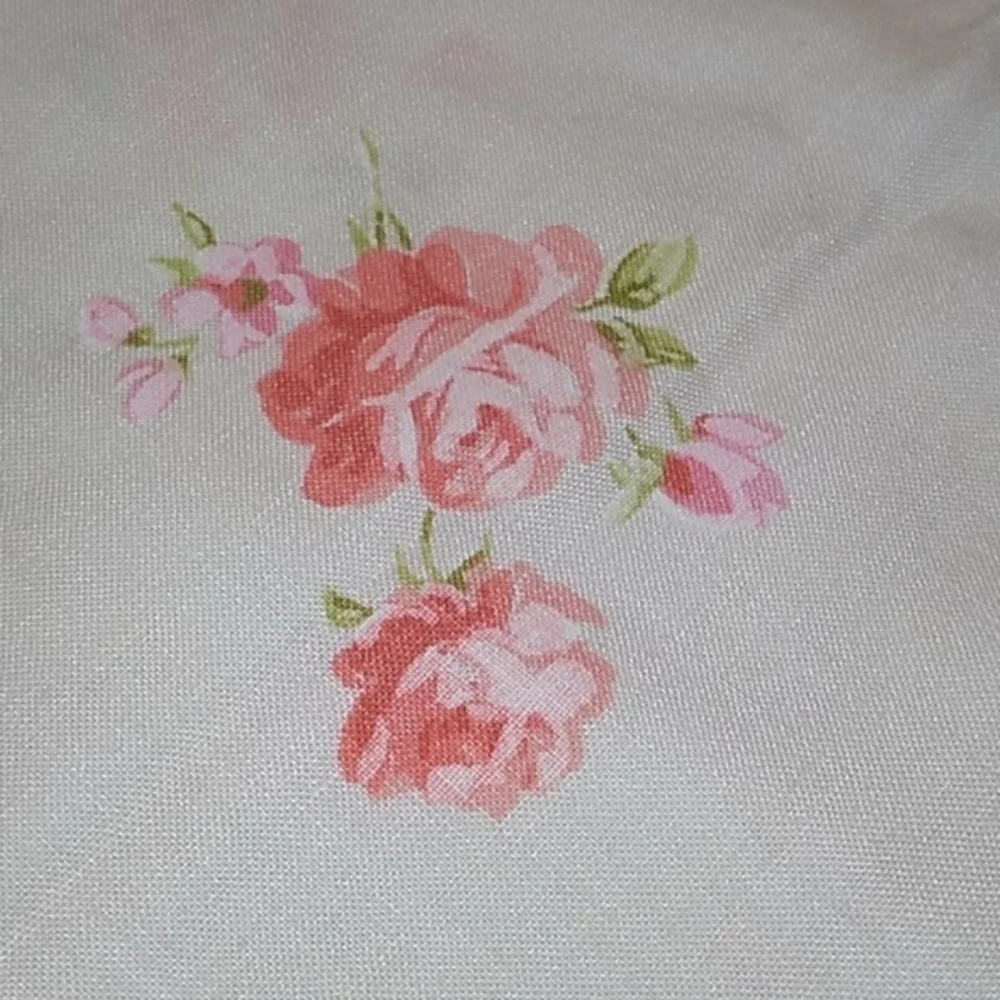 Vintage 1970s white pink pillowcase